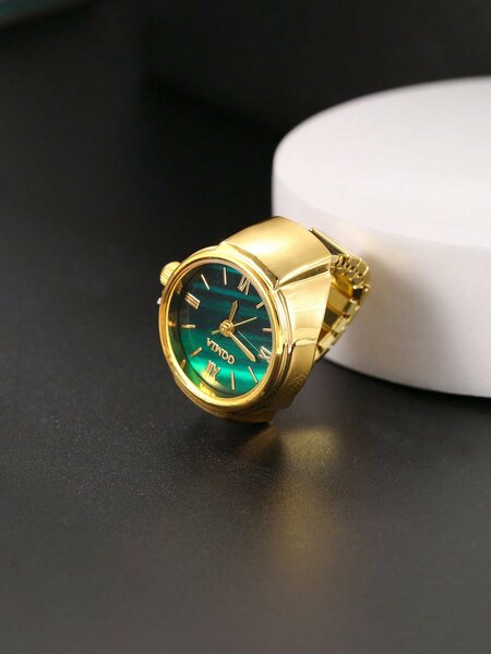 Shein - Men Watch Design Stainless Steel Ring