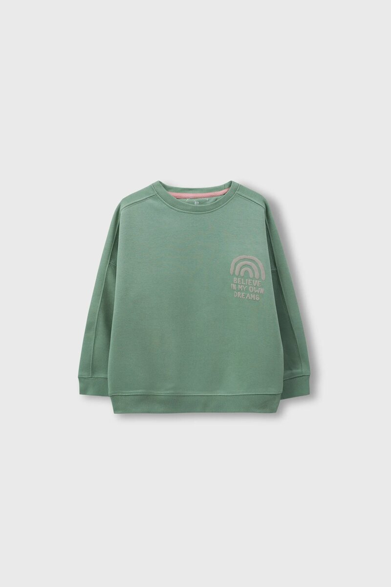 Girls Dreamy Sage Fleece Sweatshirt