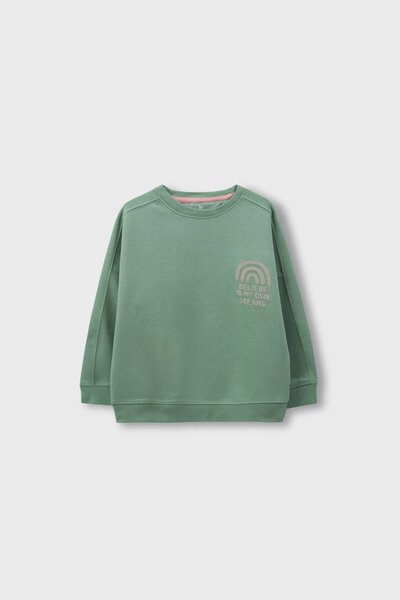 Girls Dreamy Sage Fleece Sweatshirt