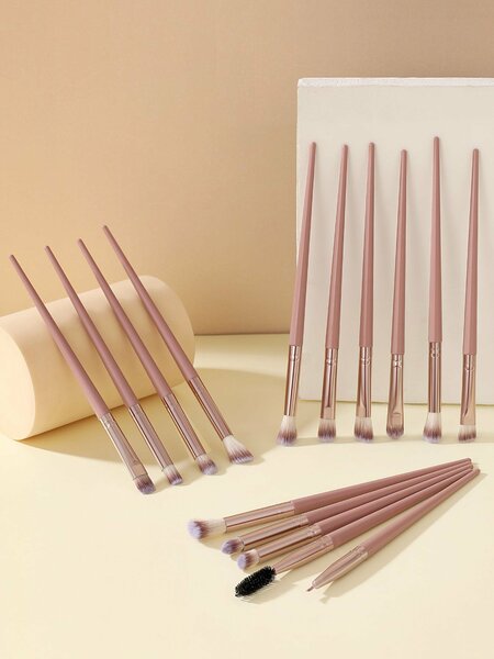 Shein - 15pcs makeup brush sets Premium Synthetic hair Eyeshadow Blending brush sets cosmetics tools for face and eyes