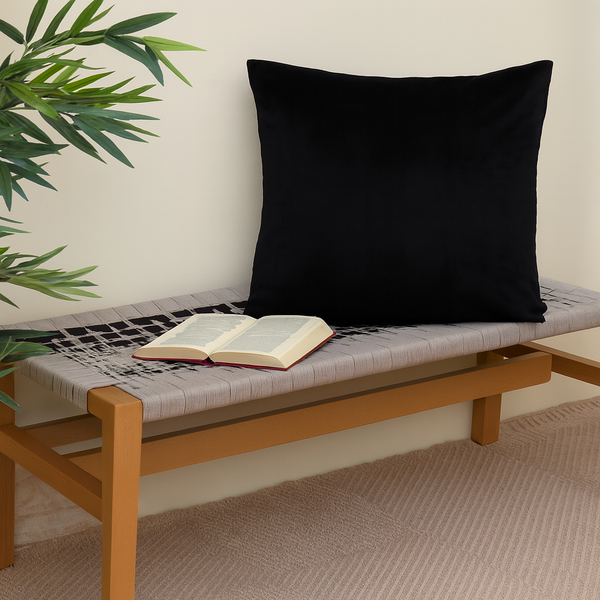 buy 1 Get 1 Free Jet Black Velvet Cushion Cover 18x18 – Luxurious Soft Throw Pillow for Modern Sofa & Bedroom Décor (Copy)