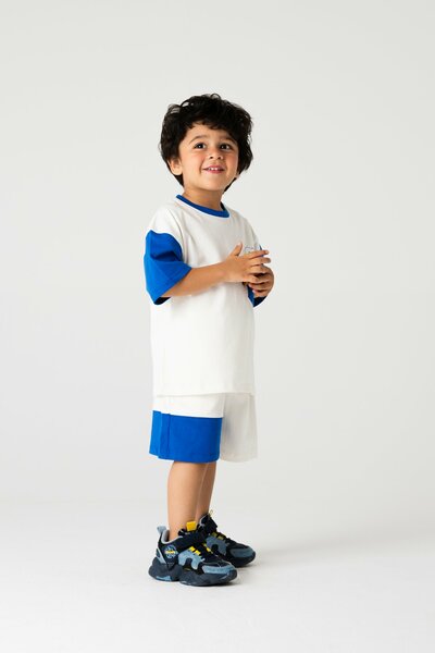 Boys Off White Ace Co ord Set
