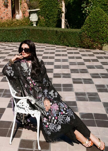 AMoi by Mushq Unstitched Embroidered Luxury Lawn 3 Piece Suit MU26AHL D-9 Gentle Breeze - Summer Collection