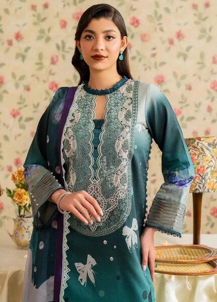 Asifa and Nabeel Embroidered Lawn Suits Unstitched 3 Piece AN25MV MSLV25-09 Jal - Summer Collection