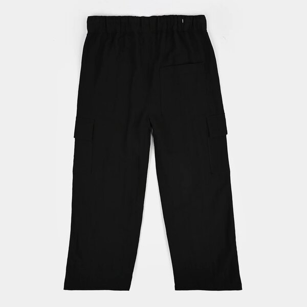 Girls Cotton Twill Pant Wonder-BLACK
