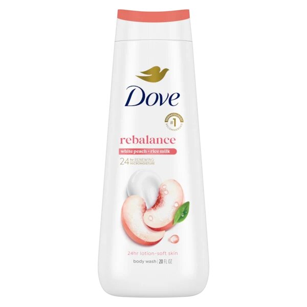 Dove - Rebalancing White Peach & Rice Milk Lotion - 20 Fl Oz (591ml)