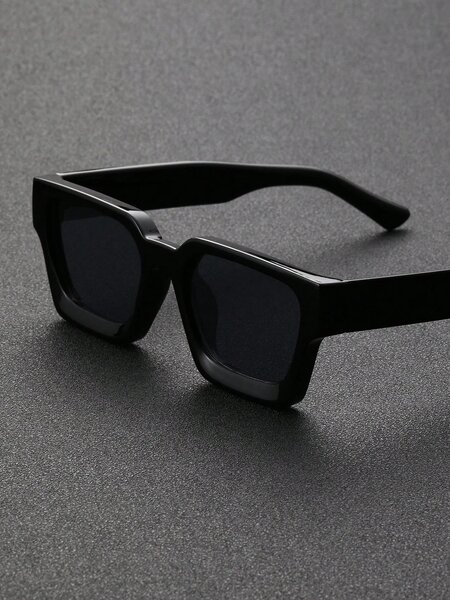 Shein - 1 Pair Classic Men'S Square Black Glasses