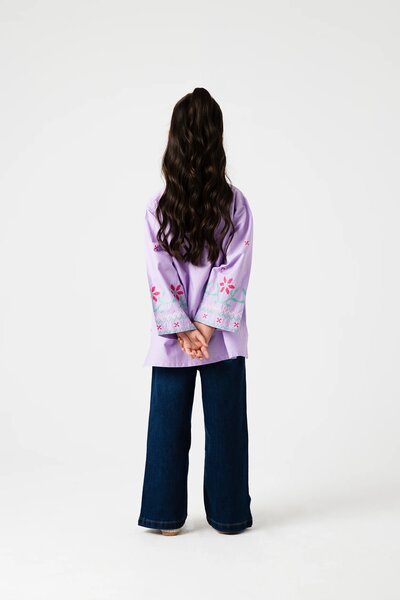 Light Purple Grace Embroidered Top