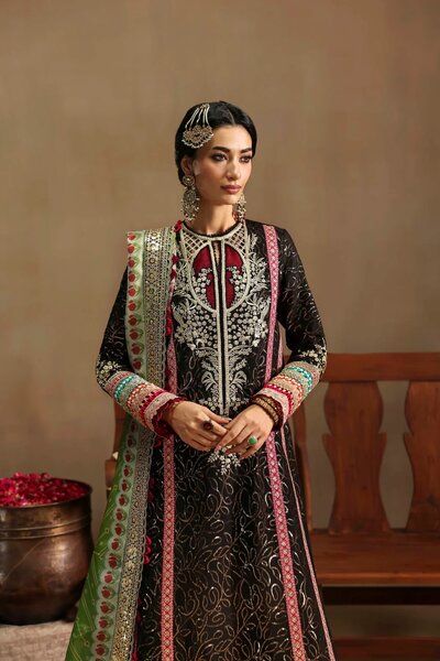 Sable Vogue Unstitched Embroidered Raw Silk 3 Piece Suit SV26UL FC-06-25 - Summer Collection