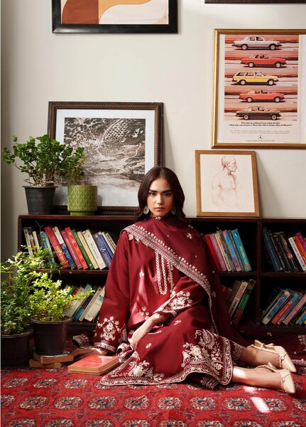 RajBari Women RTW Embroidered Lawn 3 Piece Suit RB26PLE Meher 01 - Eid Collection