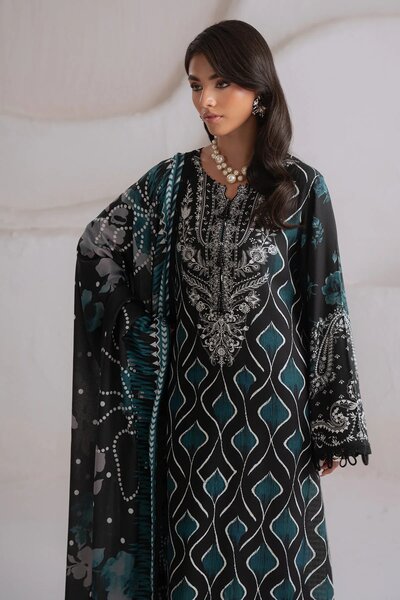 Signature Prints by Nureh Unstitched Printed Viscose 3 Piece Suit NU26UVP SP-220 - Winter Collection