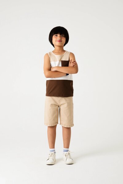 Boys Nude Blocks Tank Tops