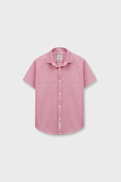 Boys Red Stripe Casual Shirt