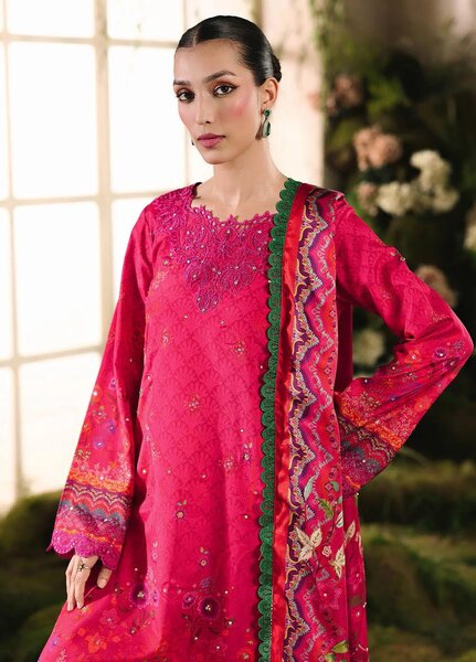Silah by RajBari Embroidered Raw Silk Suits Unstitched 3 Piece RB25SE D-05 - Festive Collection