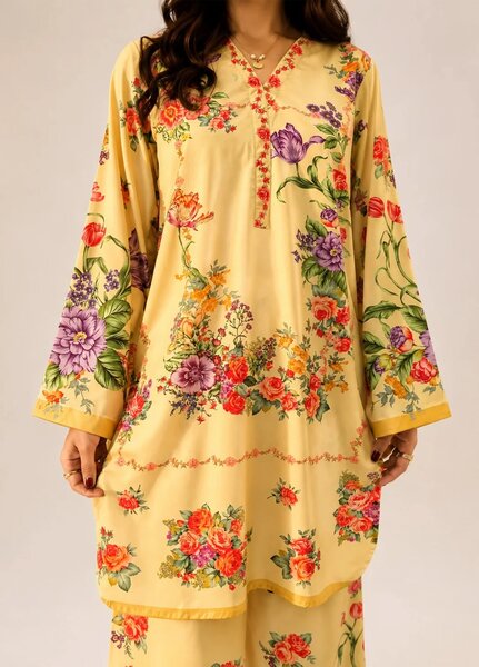 Saba Sumaiya Women RTW Printed Crepe Lawn 2 Piece Suit SS-78656 Whisteria - Casual Collection