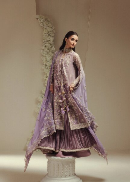 Aik Shaam by AIK Atelier Unstitched Embroidered Chiffon 3 Piece Suit AIK26UAS C2602 - Wedding Collection