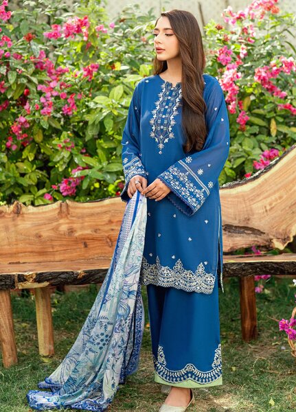 Lamhay by Dhanak Pret Swiss Voile 3 Piece DHN26PSV DC-2580 - Summer Collection