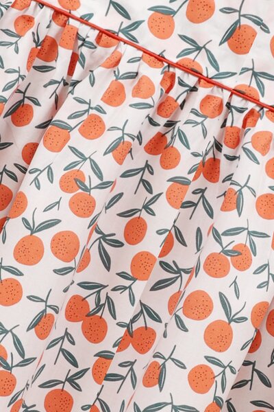 Citrus Twirl Cotton Dress
