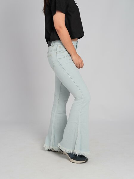 G&Z - Five Button Ice blue Coloured Bell Bottom Jeans