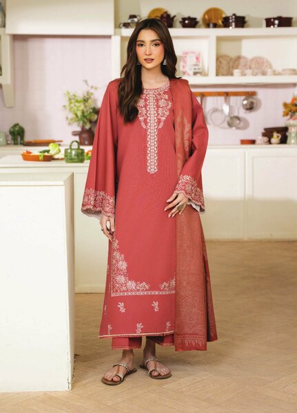 Onara by Humdum Unstitched Embroidered Khaddar 3 Piece Suit HD26UKO D-09 - Winter Collection