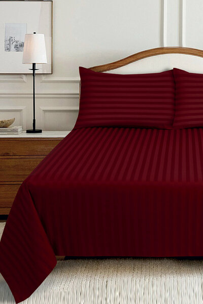 Cardinal Luxury Stripe Bed Sheet Set