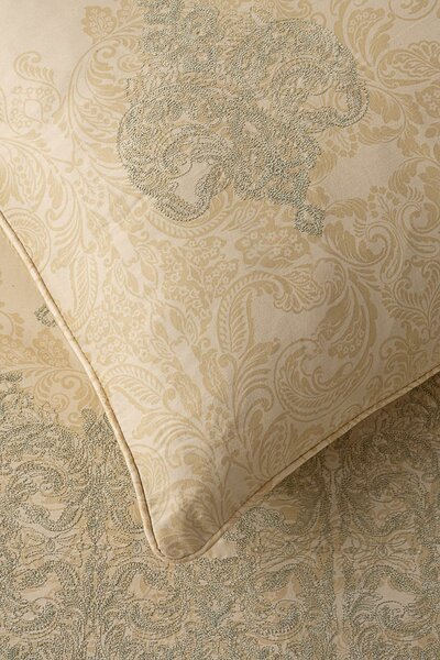 Misty Green Embroidered Quilt Cover Set