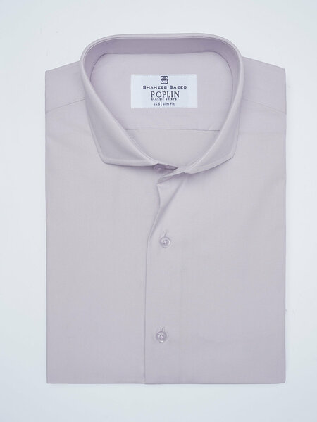 Beige Plain, Cutaway Collar, Poplin Formal Shirt (FS-3076)