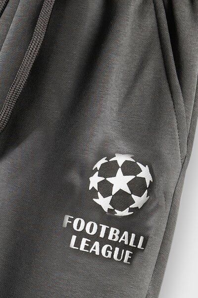 Boys Charcoal Goal Straight Trousers