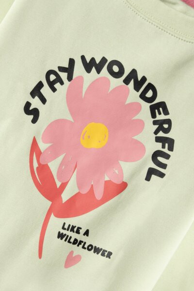 Girls Stay Wonderful Pistachio Fleece Sweatshirt