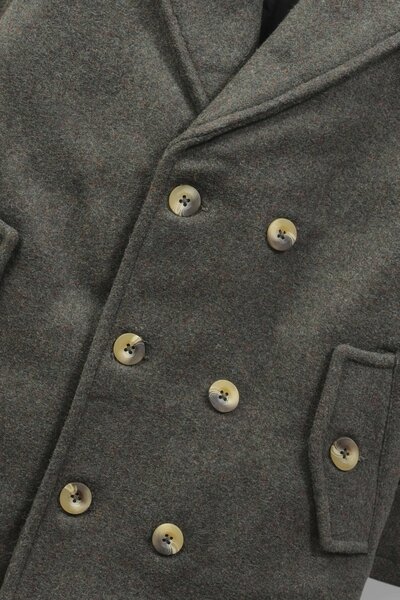 Boys Chic Olive Felt Coat