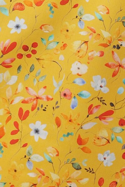Girls Yellow Printed Cotton Kurta Set