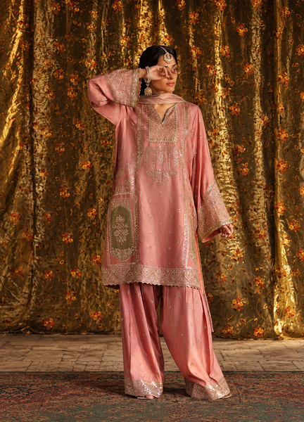 Rekha by Casualite RTW Embroidered Viscose Silk 3 Piece Suit CL26RVR Laila - Festive Collection