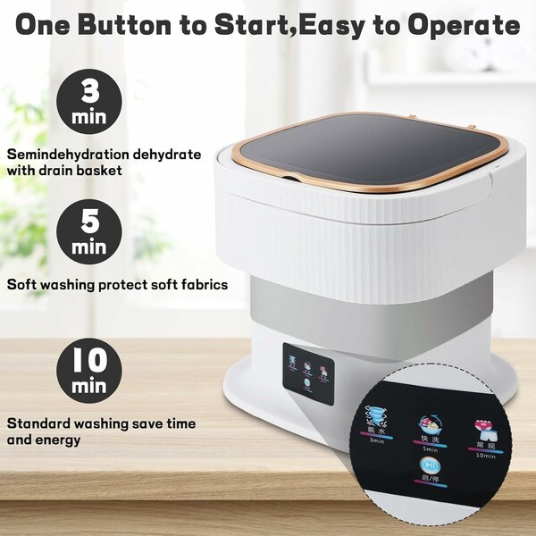 Home.Co - Foldable Electric Washing Machine with Dryer (11 Litres)