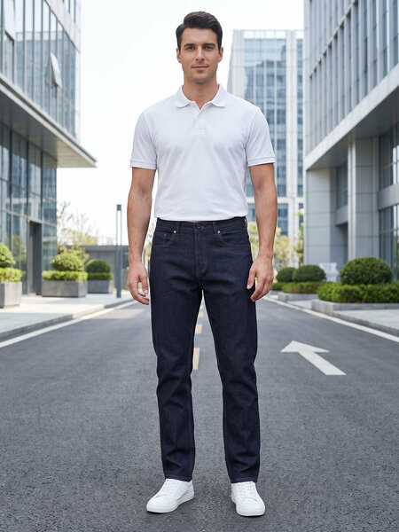 Indigo Blue Straight Fit Jeans 63