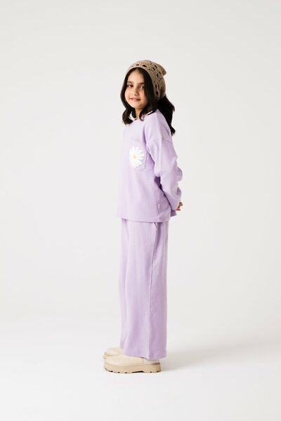 Girls Lilac Daisy Ottoman Co-ord Set