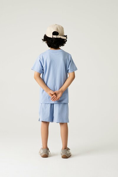 Boys Indigo Badge Solid Co-ord Set