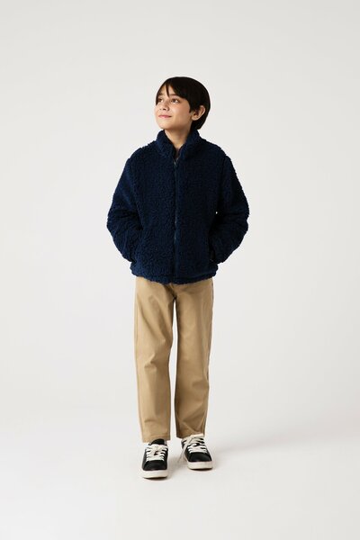 Boys Navy Summit Sherpa Jacket