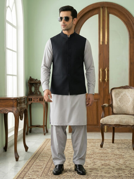 Black Waist Coat (WC-232)