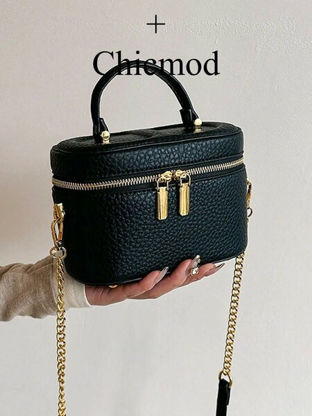 Shein - Women's Autumn/Winter New PU Large Capacity Minimalist Fashion Bucket Bag