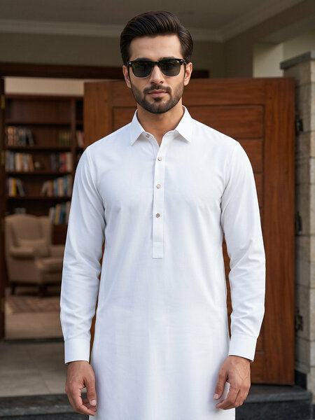 White Designer Shalwar Kameez (SK-721)