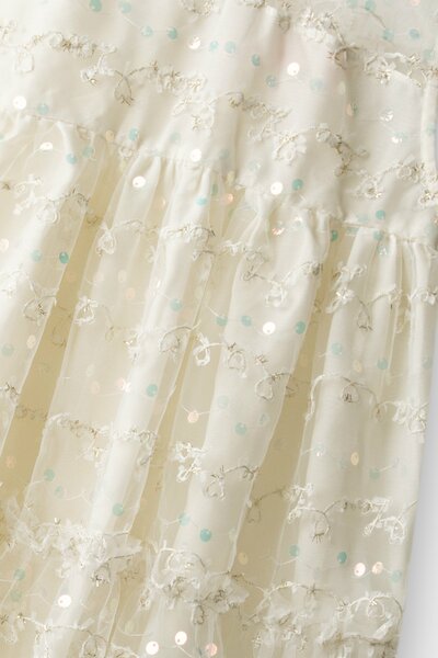 White & Gold Party Dress