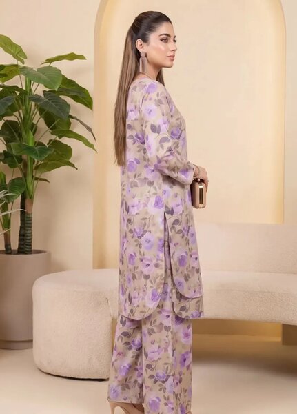 2PC Unstitched Printed Lawn Suit ( SUNS82AG2048)