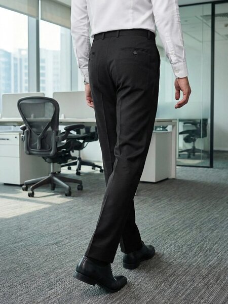 Black Plain Executive Formal Dress Pant (FDT-344)