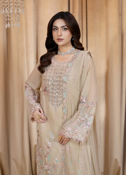 Daastan Raum by Sarb Unstitched Embroidered Chiffon 3 Piece Suit RS26UCD DCL-03 - Festive Collection