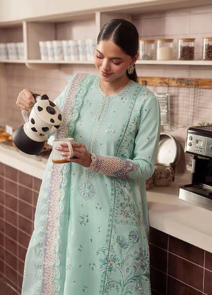 Brewed by Ayzel Unstitched Embroidered Lawn 3 Piece Suit AAF26UBL Affogato ZWU-0149-3PO - Festive Collection