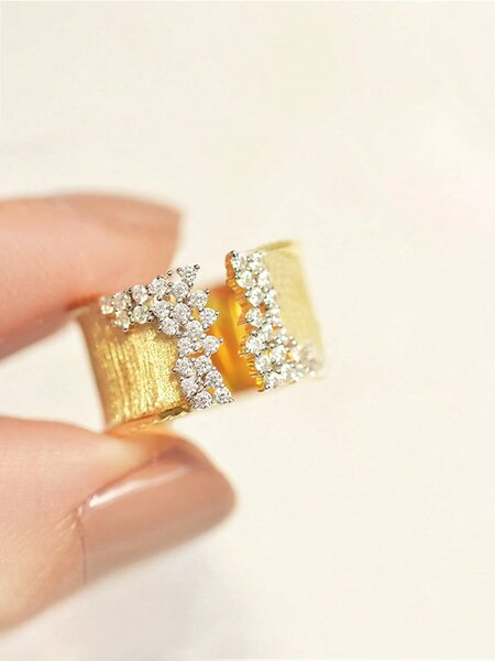 Shein - 1Pc Romantic Cubic Zirconia Ring For Women For Valentine'S Day Gift Wedding Party Jewelry