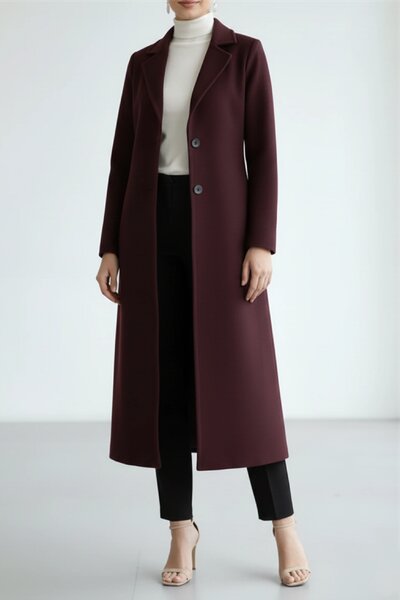 WOOL BLEND COAT(PLUM) - NV19D11
