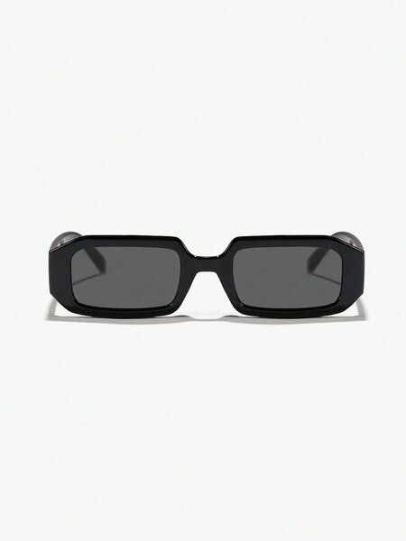 Shein - 1 Pair Men'S Small Rectangular Fashionable Multifunctional Black Glasses