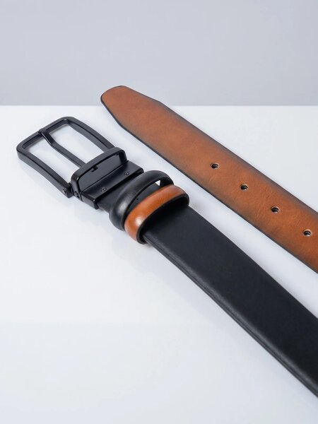 Black & Light Brown Reversible Belt (BELT-953)