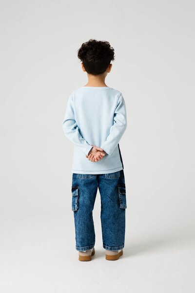 Boys Aqua Block Drop Tee